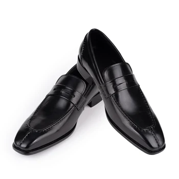 Мужская кожаная повседневная обувь Черного, коричневого Цвета, Удобная Высококачественная Модная Обувь ручной работы на Каждый день, для Свиданий, Без Шнуровки, для Свадебной Вечеринки, Модельная обувь для Мужчин