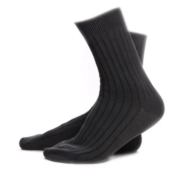 Мужские носки из бамбукового волокна, деловые носки среднего размера Four seasons, мужские носки, черные чулки, дышащие повседневные мужские носки