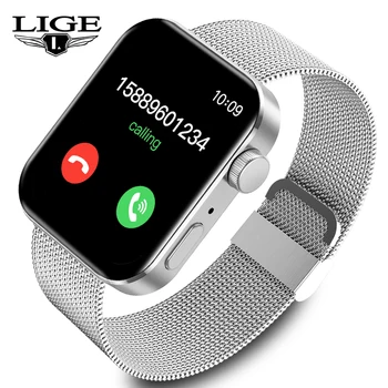 Мужские Смарт-часы LIGE с Bluetooth-звонком, 1,72 