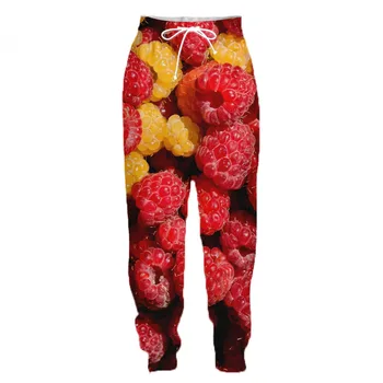 Новая 3D печать Мяса и фруктов, Модные Мужские и женские спортивные костюмы, брюки в стиле хип-хоп с круглым вырезом, Большие размеры S-7XL, уличная одежда