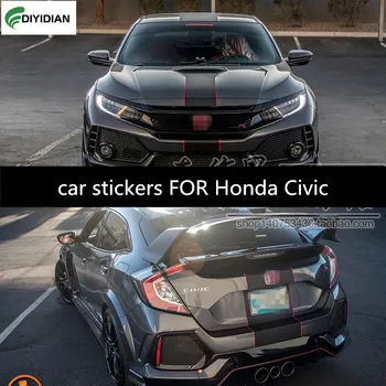 Новые автомобильные наклейки для Honda Civic модифицированные модные спортивные наклейки для гоночных автомобилей пленка аксессуары