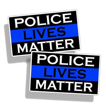 Новые милые полицейские жизни имеют значение, высококачественные автомобильные наклейки на бампер, заднее лобовое стекло, наклейка на внедорожник, украшение экстерьера автомобиля KK12 * 6 см