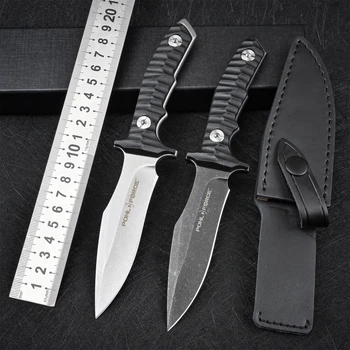 Ножи с фиксированным лезвием из стали D2 с ножнами, Военный Тактический нож для мужчин, EDC, Кемпинг, Охота на выживание на открытом воздухе
