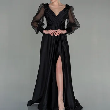 Платье для выпускного вечера из атласа Миньон, милое, с блестками, Кружевное, трапециевидной формы, с рюшами, длиной до пола, Элегантное Вечернее платье для женщин 2023
