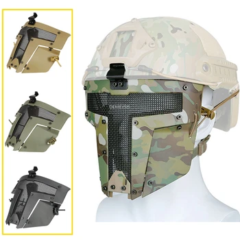 Полнолицевая Тактическая маска для пейнтбола, защитная маска для стрельбы из стальной сетки, Военная маска для страйкбола, боевая маска для использования с быстрым шлемом