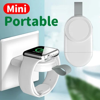 Портативное беспроводное зарядное устройство для Apple Iwatch 6/SE/5/4/3/2 Мини-магнитная док-станция для зарядного устройства с беспроводным USB-зарядным устройством для серии Iwatch
