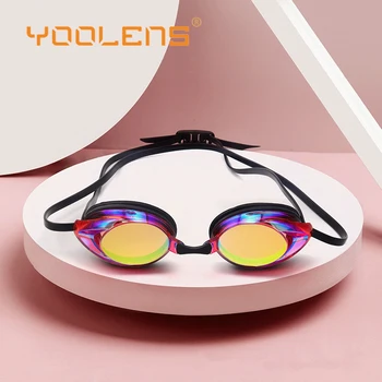 Профессиональные очки для плавания YOOLENS, противотуманные, водонепроницаемые, с защитой от ультрафиолета, Силикагелевые Очки для дайвинга, очки для соревнований