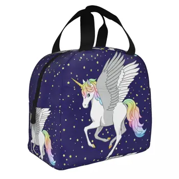 Радужный Единорог, летающая лошадь, Портативный ланч-бокс, герметичный термоохладитель, сумка для ланча с изоляцией для женщин, детей школьного возраста