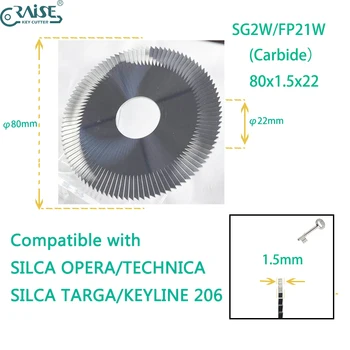 Резец SILCA SG2W 80x1,5x22 Совместим с слесарными инструментами SILCA OPERA TECHNICA SILCA TARGA 2000 KEYLINE 206 Key Machine