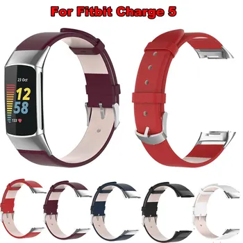 Ремешок для часов для Fitbit Charge 5, кожаный ремешок на запястье, браслет, умные часы, водонепроницаемый ремешок для часов, аксессуары для Fitbit Charge5