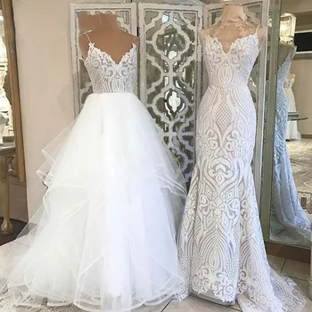 Свадебные платья Принцессы из Тюля с V-образным вырезом 2022, Пышное Свадебное платье Robes de Mariag, Свадебные платья с оборками Трапециевидной формы