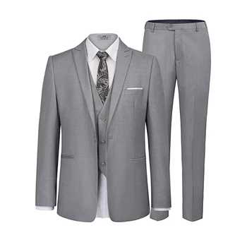 Серый Костюм Жениха Slim Fit One Button Suite, Блейзер, пальто, Смокинг, Серый Костюм для лучших мужчин из 3 предметов (жилет + брюки + пиджак)