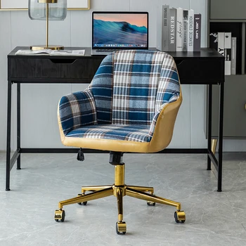 Современные Роскошные Офисные кресла с Поворотной Спинкой для макияжа, Простое Компьютерное Офисное кресло, Игровое кресло, Мебель Sillon Oficina