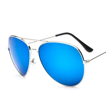 Солнцезащитные очки Мужские в металлической оправе Солнцезащитные очки Роскошные Винтажные Брендовые дизайнерские женские Очки Унисекс Blue Mirror Pilot Lunette De Soleil