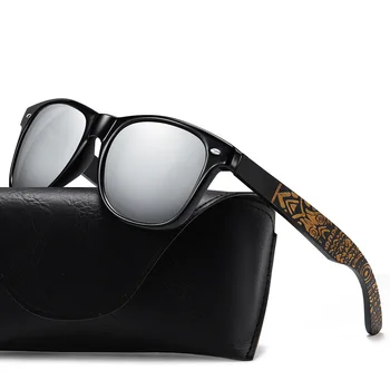 Солнцезащитные очки на бамбуковых ножках ручной работы, Мужские И женские Поляризованные Зеркальные Винтажные Солнцезащитные Очки Высокого качества UV400, Мужские Солнцезащитные очки Oculos