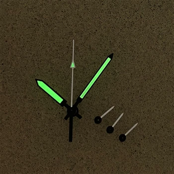 Стрелки часов Черно-белые стрелки Модифицированный зеленый светящийся указатель Применимо для японского механизма VK63 Аксессуары Иглы