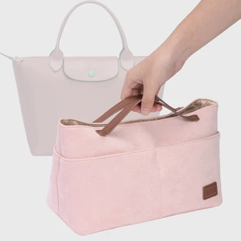 Сумочка-органайзер для покупок Longchamp, сумка для покупок с ручкой, Женская дорожная сумка, внутренний формирователь, подкладка из флиса для хранения