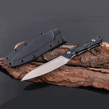Тактический нож с фиксированным Лезвием, Острый уличный нож из стали D2 Высокой твердости, стальной Охотничий Нож для выживания в Кемпинге, Ручка G10