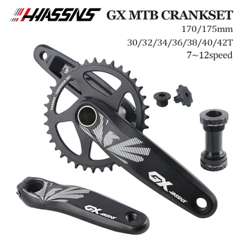 Шатуны HASSNS GXP Mtb Monoplate Cranks Arms Для Велосипеда Hollowtech Candle Pe 1 Crown Интегрированные Шатуны Для горных Велосипедов