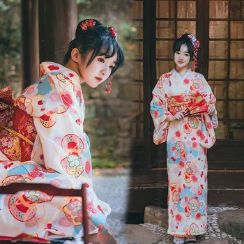 Японское Традиционное Платье-кимоно С Цветочным Принтом Obi, Воздушные Платья, Костюм Для Женщин, Женская Гейша, Хаори, Юката, Кимоно, Костюм