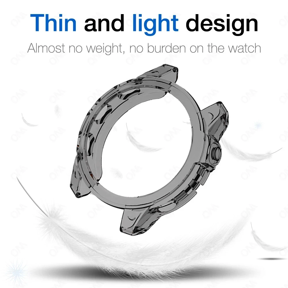 Для Garmin Fenix 6 6S 6X 6 Pro 6S Pro 6X Pro 5 5S Смарт-часы Защитная Рамка Мягкий Кристально Чистый Чехол из ТПУ для 7 7S 7X - 4