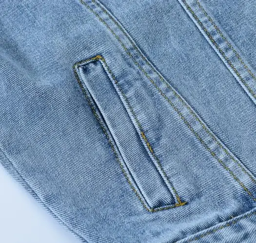 Женская джинсовая куртка для женщин, Корейская мода, Свободная верхняя одежда большого размера, Однобортные короткие джинсовые куртки, пальто, Осень 2021 - 4