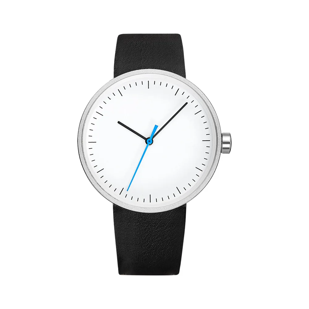 Мужские часы из кожи лучшего бренда Высокого качества; водонепроницаемые деловые повседневные спортивные кварцевые часы для мужчин; Наручные часы Relojes Masculino - 2
