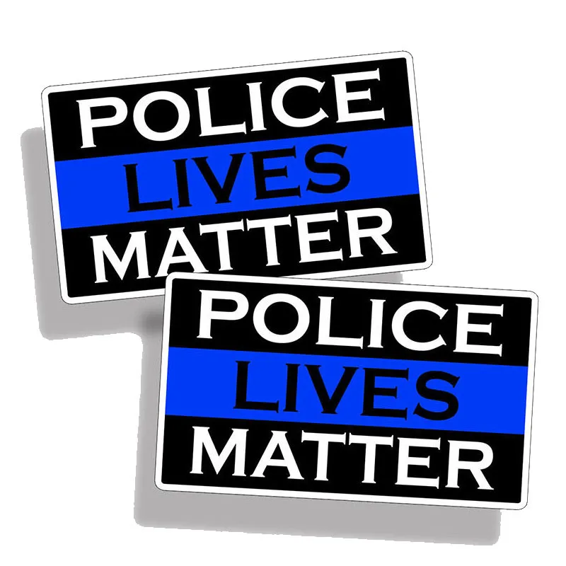 Новые милые полицейские жизни имеют значение, высококачественные автомобильные наклейки на бампер, заднее лобовое стекло, наклейка на внедорожник, украшение экстерьера автомобиля KK12 * 6 см - 0