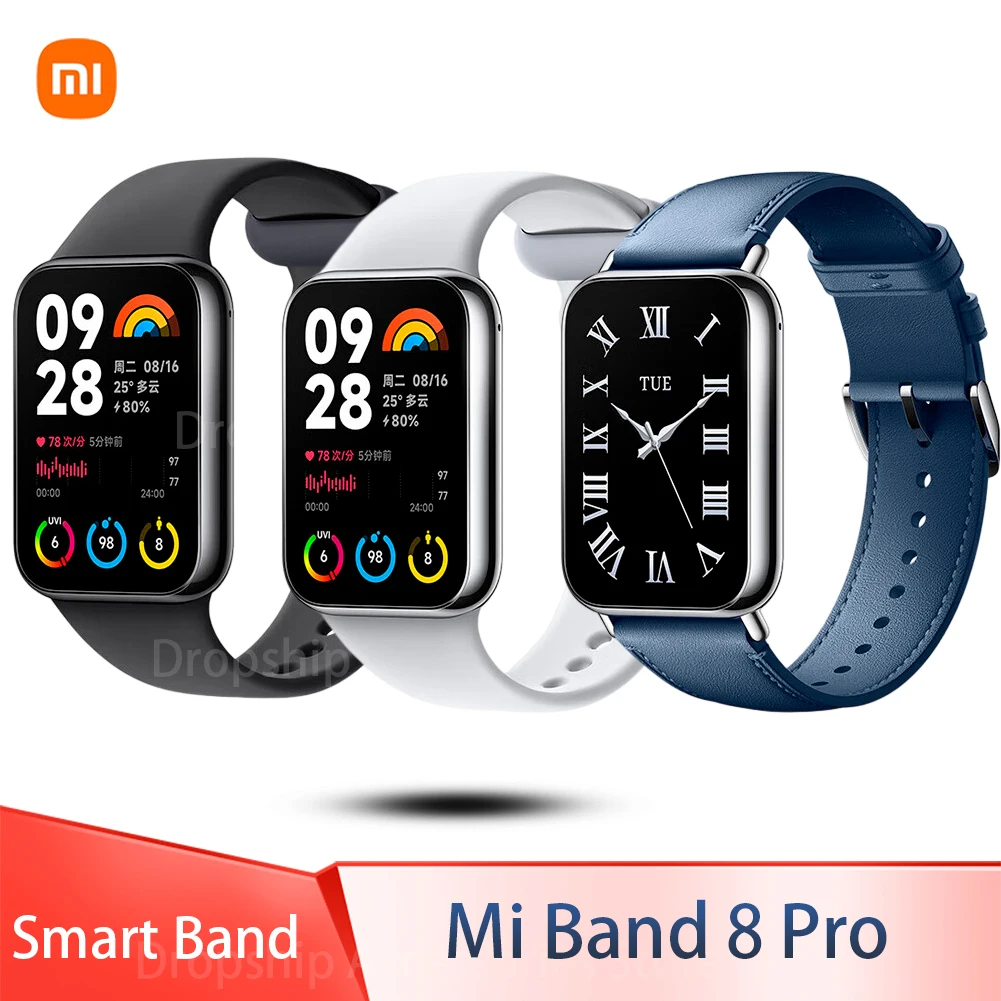 Оригинальные Смарт-часы Xiaomi Mi Band 8 Pro, GPS, NFC, спортивный браслет с сердечным ритмом, AMOLED, полноцветный экран, водонепроницаемые умные часы - 0