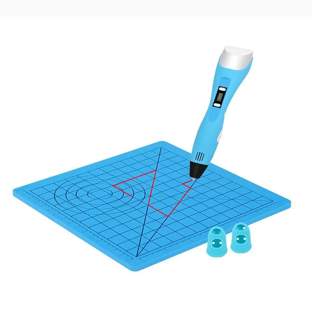 Прочные средства защиты Пальцев, шаблоны, инструменты для рисования, Гибкий коврик для 3D-ручки, трафареты для 3D-ручки, силиконовый коврик для 3D-печати, коврик - 0