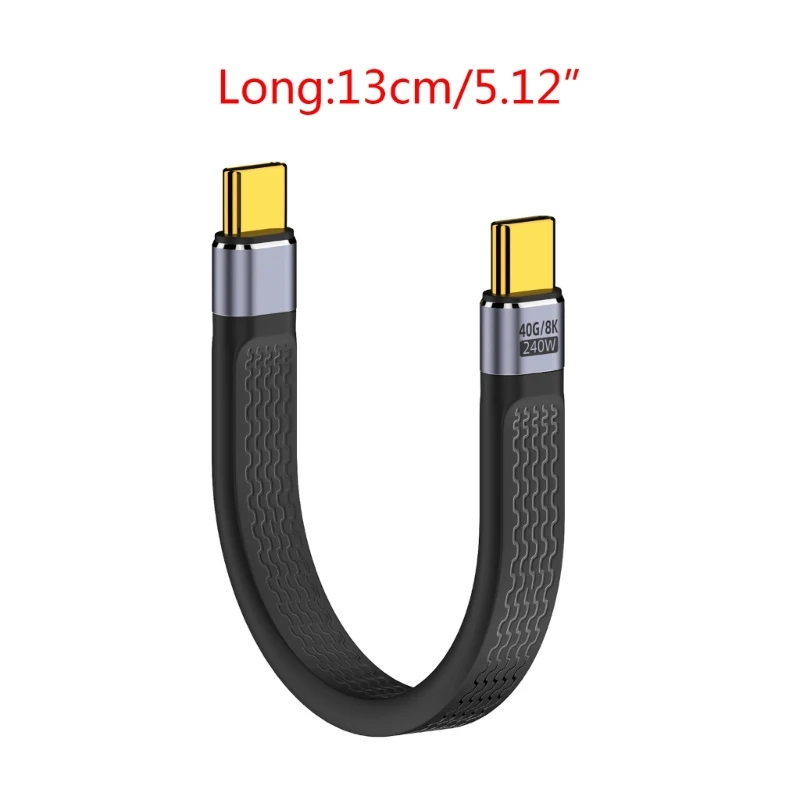 Прочный короткий кабель USB C к USB C, быстрая зарядка и 8K видео шнур Type C - 5