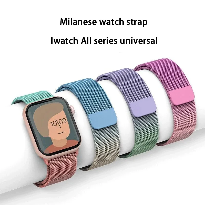 Ремешок с Миланской петлей для Apple Watch, Pulseira Cinto, iWatch Series Ultra, 7, SE, 3, 5, 6, 8, 40 мм, 41 миллиметр, 38 миллиметров - 1
