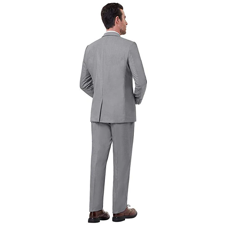 Серый Костюм Жениха Slim Fit One Button Suite, Блейзер, пальто, Смокинг, Серый Костюм для лучших мужчин из 3 предметов (жилет + брюки + пиджак) - 2