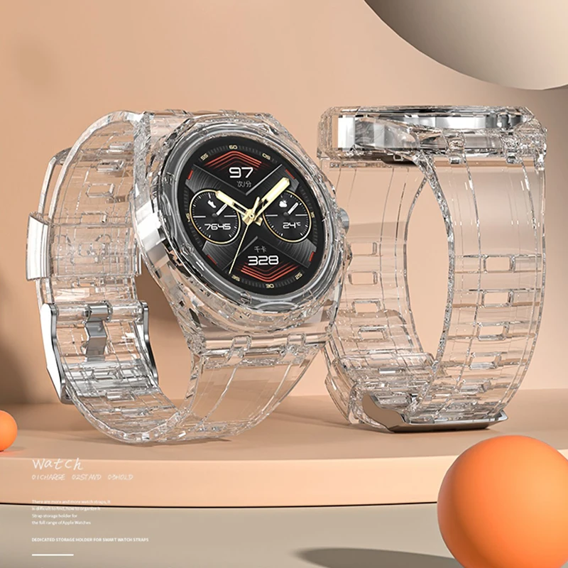 Силиконовый ремешок, прозрачный чехол для HUAWEI WATCH GT Cyber, модифицированный ремешок для часов, продвинутый спортивный модный браслет, аксессуар для часов - 2