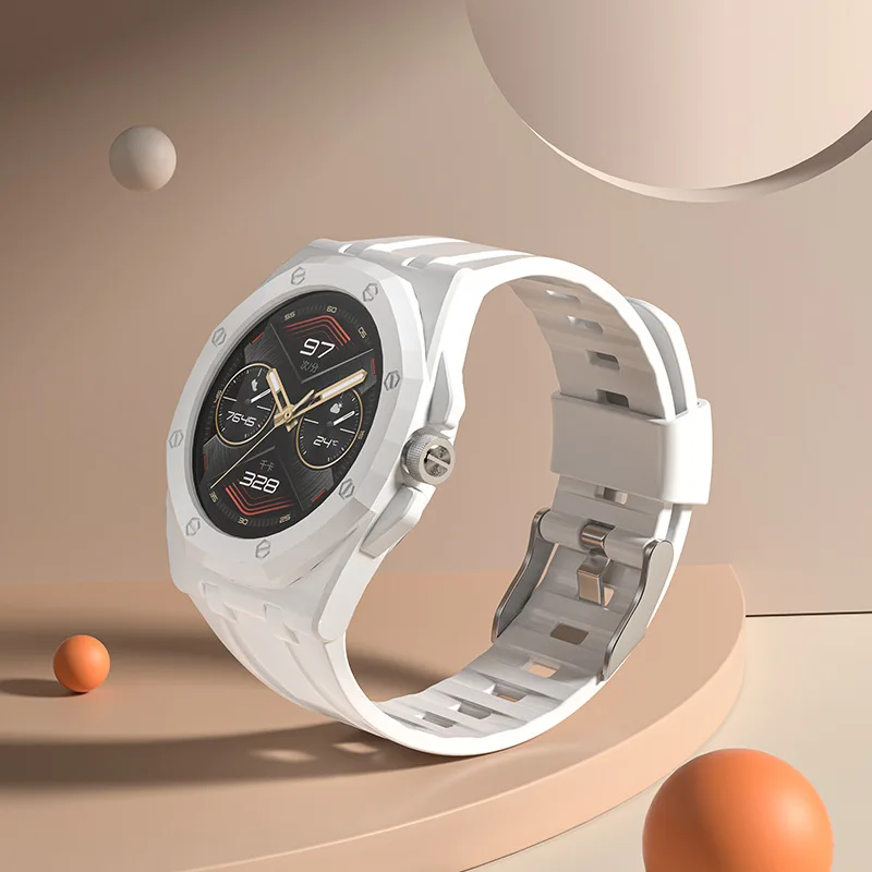 Силиконовый ремешок, прозрачный чехол для HUAWEI WATCH GT Cyber, модифицированный ремешок для часов, продвинутый спортивный модный браслет, аксессуар для часов - 3