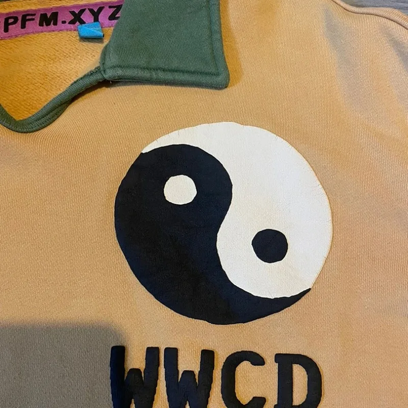 Толстовки WWCD Оверсайз CPFM.XYZ для мужчин и женщин, флисовые пуловеры с логотипом Bagua высочайшего качества - 1