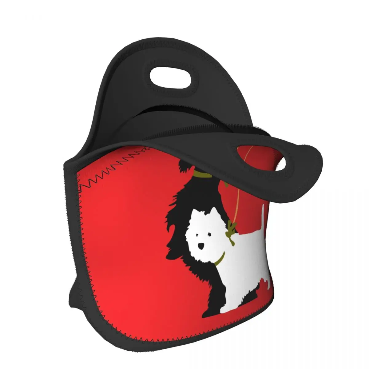 Уэст-Хайленд-Уайт-терьер и Скотти Изолированная сумка для ланча, Женская сумка для собак с шотландским терьером, Термоохладитель, Неопреновый Ланч-бокс для еды - 1