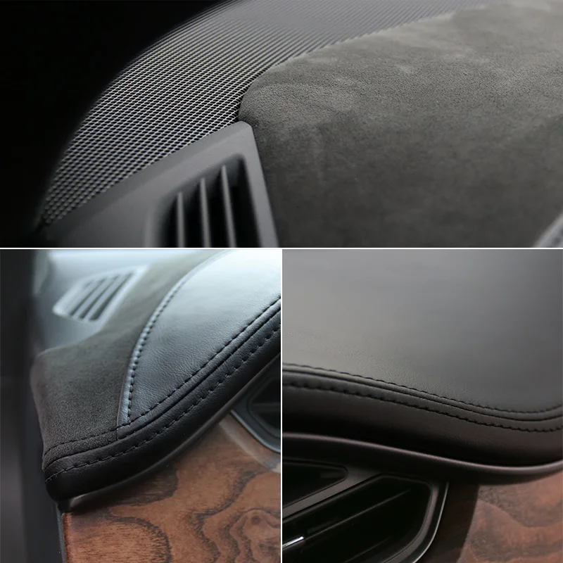 Чехлы для приборной панели автомобиля из алькантары для Ford Mustang, тенты, подушки, ковры, аксессуары - 3
