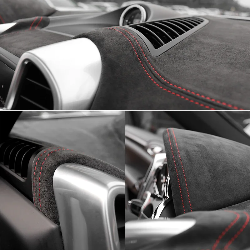 Чехлы для приборной панели автомобиля из алькантары для Ford Mustang, тенты, подушки, ковры, аксессуары - 4